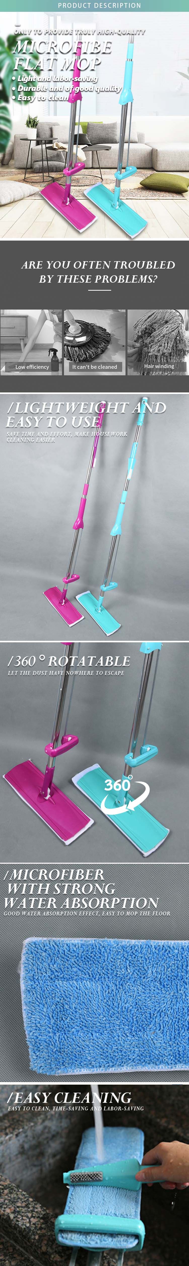 Microfiber hands-free mop